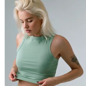 Mint Green Sleeveless Muscle Tee